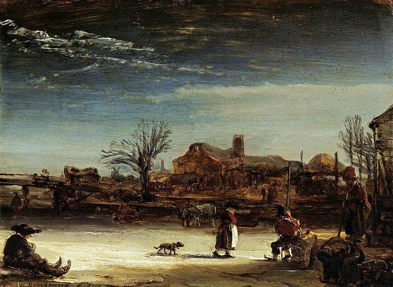 Rembrandt Peale Winter Landscape oil painting image